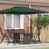 VidaXL Parasol Roma Verde 286 x 285 x 265 cm Poliester și Aluminiu 42003336