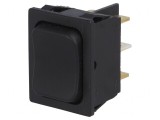 Comutator Basculant DP3T ON-OFF-ON 16A/250V Negru IP40