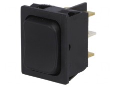 Comutator Basculant DP3T ON-OFF-ON 16A/250V Negru IP40