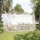 vidaXL Plasa tantari interior exterior 156 ochiuri alb 300x300x250 cm
