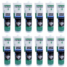 12 x Silicon sanitar, Den Braven, 12 x 270ml foto