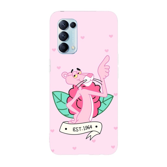 Husa compatibila cu Oppo A77, Viceversa, model Pink Panther EST 1964, Silicon, TPU