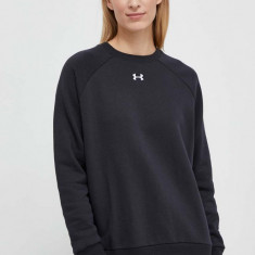 Under Armour bluza femei, culoarea negru, neted