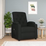 vidaXL Fotoliu rabatabil electric, negru, material textil