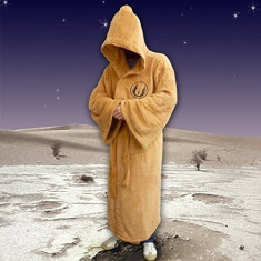 Halat De Baie Star Wars Jedi Fleece Robe Tan Logo Adult Large foto