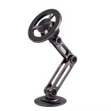 Suport auto magnetic ZYTEQ&reg;️ pentru telefon si tableta universal, cu unghi reglabil si rotire 360&deg;, magneti si banda adeziva, negru