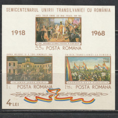 Romania 1968 - #688 Semicentenarul Unirii Transilvaniei cu Romania S/S 1v MNH