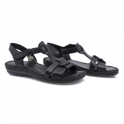 Sandale dama, Caspian, Cas-1122-T453, casual, piele naturala,negru foto