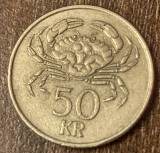 C50 - Moneda foarte veche - Islanda - 50 coroane / kronur - 1992