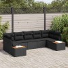VidaXL Set de canapele pentru grădină 7 pcs Negru 289 x 154 x 85 cm 3356828