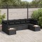 vidaXL Set de canapele pentru grădină 7 pcs Negru 289 x 154 x 85 cm 3356828