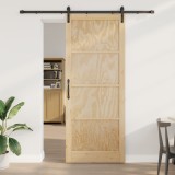 Ușa glisantă vidaXL cu set hardware 93x232 cm din lemn masiv de pin, Ușa de interior vidaXL &#039;ORKDAL&#039;93x232x4 cm din lemn masiv de pin