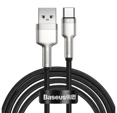 CABLU alimentare si date Baseus Cafule Metal, Fast Charging Data Cable pt. smartphone, USB la USB Type-C 66W, 2m, negru &quot;CAKF000201&quot; (timbru verde 0.1