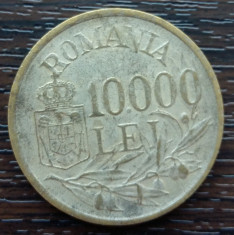 (MR24) MONEDA ROMANIA - 10.000 LEI 1947, REGELE MIHAI I, PLACATA CU ARGINT foto