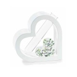 Cumpara ieftin Vaza flori lemn multicolor Inima II cm 12 x 3,5 x 12 H