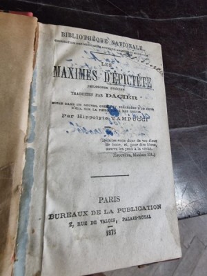Hippolyte Tampucci - Les Maximes D&amp;#039;Epictete foto