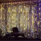 Instalatie tip perdea exterior, 3x2M, 192 LED, interconectabila, alb cald