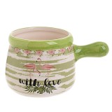 Cumpara ieftin Ghiveci flori Flamingo deco cu maner