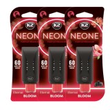 Pachet 3 x Odorizant auto grila ventilatie Puf-Puf K2 Neone Eternal Bloom