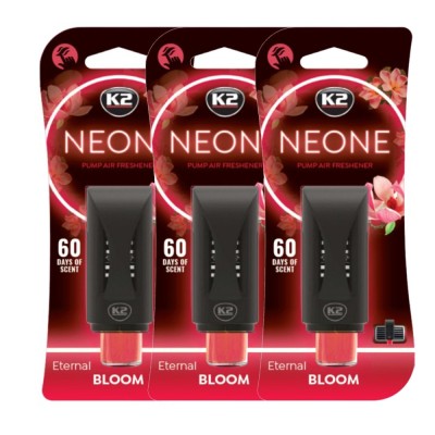 Pachet 3 x Odorizant auto grila ventilatie Puf-Puf K2 Neone Eternal Bloom foto