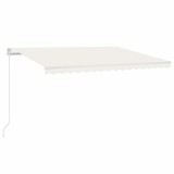 Cumpara ieftin Copertina retractabila manual cu LED, crem, 400x300 cm