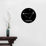 Decoratiune de perete, Capr&Auml;&plusmn;corn Horoscope, Metal, Dimensiune: 48 x 48 cm, Negru