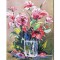 Tablou cu trandafiri stilizati pictat manual, 40x30cm acril pe panza in relief efect 3D, Kenny Varniote