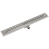 Cap de Dus Leziter Pure 80cm Liniar Crom Otel Inoxidabil Satinat pentru Cabina de Dus
