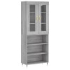 Dulap inalt, gri sonoma, 69,5x34x180 cm, lemn compozit