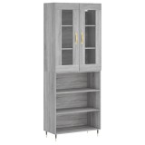 Cumpara ieftin Dulap inalt, gri sonoma, 69,5x34x180 cm, lemn compozit