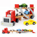 Camion cu platforma auto PlayLearn Toys, Topbright