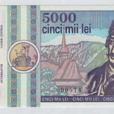 Romania, 5000 lei 1992_aUNC-UNC_serie mica_C.0003-000574