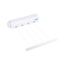 Uscator de rufe retractabil Stuffix&Acirc;&reg;, prindere pe perete cu chit de montaj inclus, culoare alb, 4 funii x 3.2 m