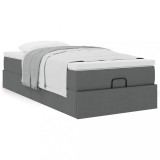 VidaXL Cadru pat otoman cu saltea țesătură gri &icirc;nchis 90x200 cm 3311079