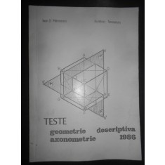 Ioan D. Marinescu - Teste de geometrie descriptiva si axonometrie (1986)