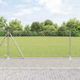 Set de St&acirc;lpi de Gard Argintiu 10 x 1 m Oțel Galvanizat