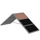 PawHut Rampă de agilitate pentru c&acirc;ini echipament de agilitate cadru &icirc;n A suprafață antiderapantă 173 x 59 x 66 cm gri | Aosom Romania