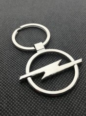 Breloc auto Opel argintiu 2 fete accesorii chei posesori auto opel foto