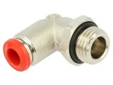 Racord push-in unghi 0,99-20bar alamă nichelată 20-80&deg;C