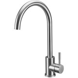 Baterie bucatarie Evosanitary 5001, tip U, monocomanda, racorduri, cartus ceramic, inox