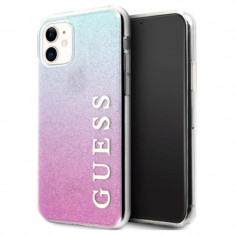 Husa Cover Guess Glitter Gradient pentru iPhone 11 Roz Albastru foto