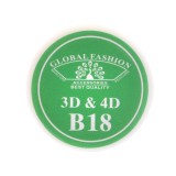 Gel UV 4D plastilina, gel plastart, Global Fashion, B18, 7g, verde deschis