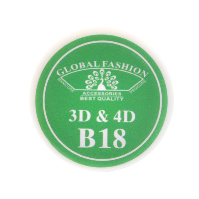 Gel UV 4D plastilina, gel plastart, Global Fashion, B18, 7g, verde deschis foto