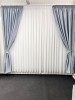 Draperie Blackout Textura In, Albastru Pal, Intunecare 90%, Sina/Galerie, Dormitor
