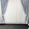 Draperie blackout pe textura de in, albastru pal