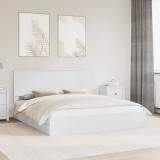 vidaXL Pat cu storage cu headboard Alb 180 x 200 cm Lemn compozit 3411180