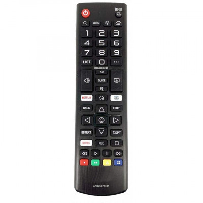 Telecomanda pentru LED smart LG cu Netflix si Prime video LG, neagra cu functiile telecomenzii originale foto