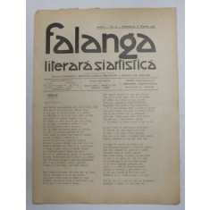 FALANGA LITERARA SI ARTISTICA , ZIAR SAPTAMANAL , ANUL I, NR.11 , DUMINICA 21 MARTIE , 1910