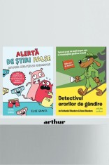 Pachet cărți g&acirc;ndire critică pentru copii (Alertă de știri false, Detectivul erorilor de g&acirc;ndire) - Elise Gravel