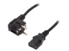 Cablu Alimentare 3x0,5mm2 cu Ștecăr &icirc;n Unghi și Conector IEC C13